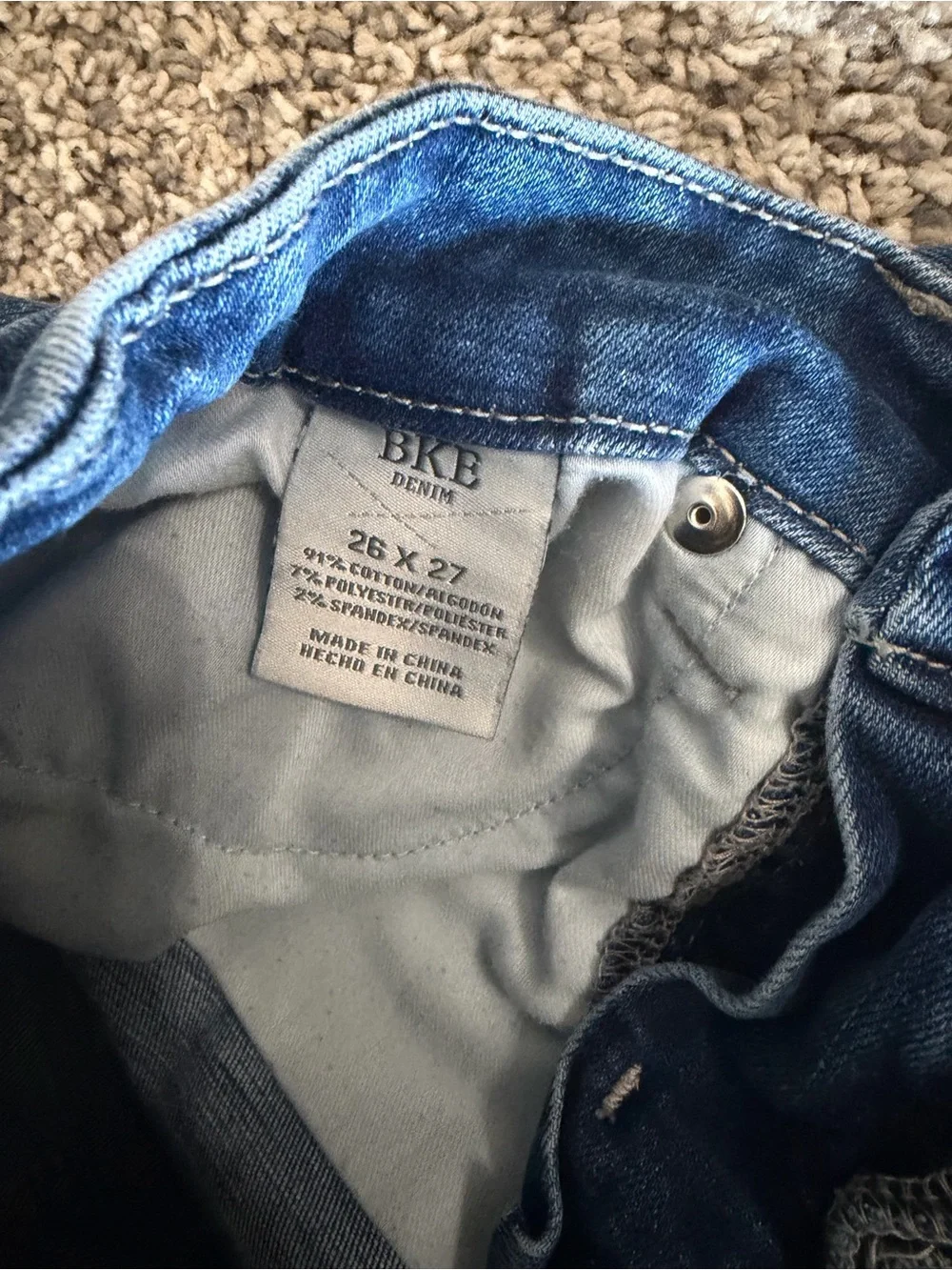 BKE andi ankle skinny jeans size 26x27